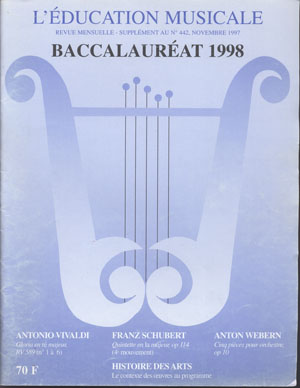 n° 442 novembre 1997 - supplément BAC 1998